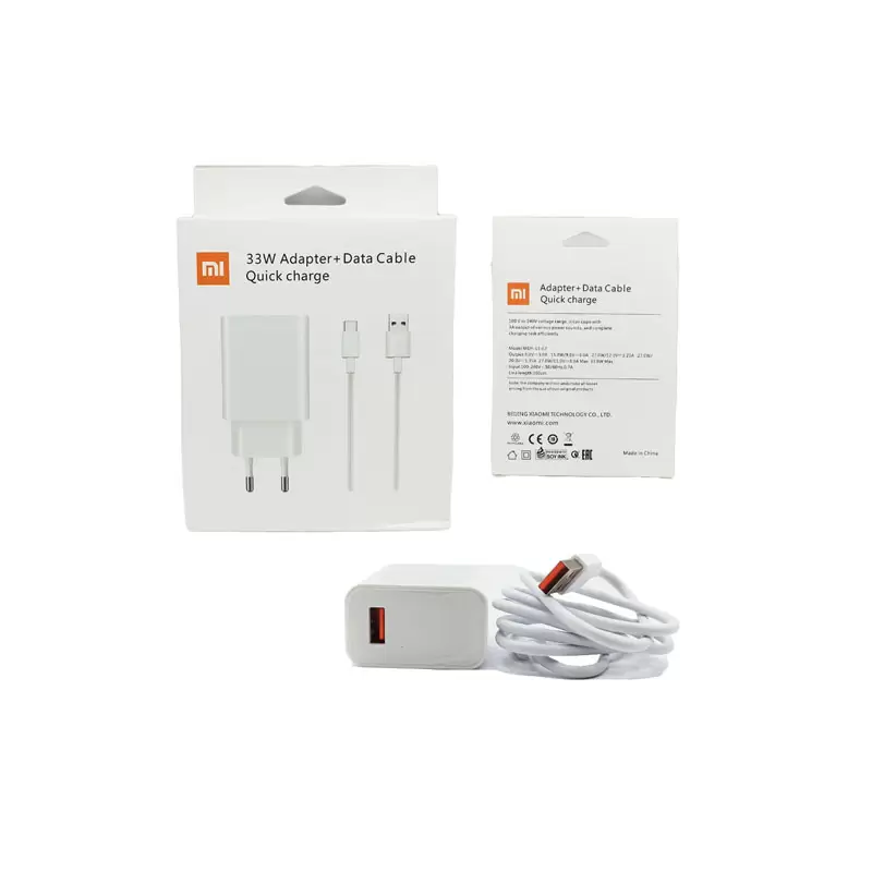 کابل و کلگی شارژر XIAOMI مدل 33W