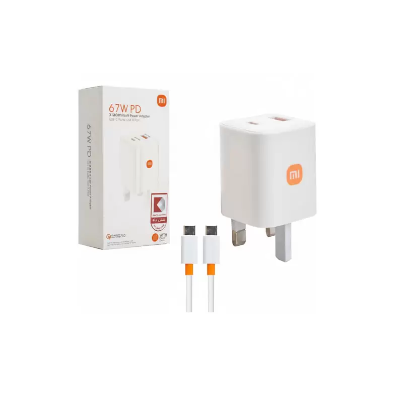 کابل و کلگی شارژر XIAOMI مدل 67W