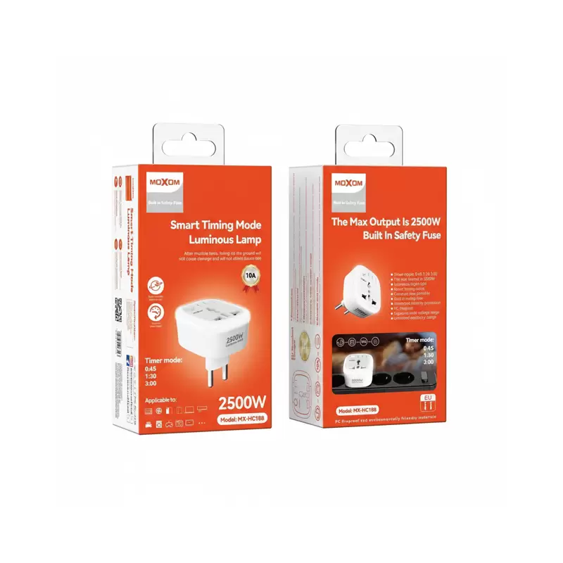 آداپتور تایمردار هوشمند MOXOM MX-HC188