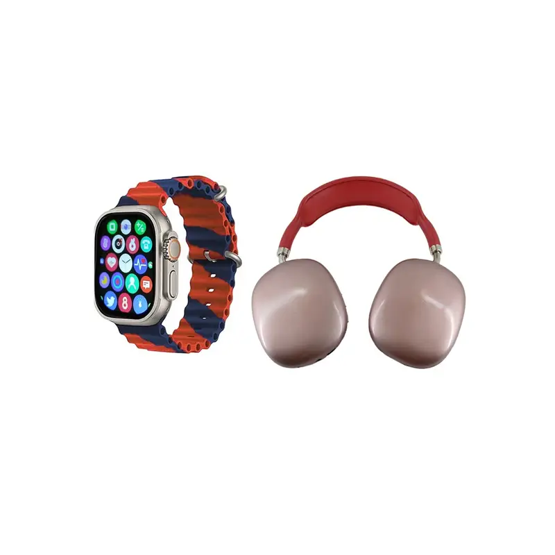 پکیج ساعت و هدفون هوشمند مدل P9 Ultra 2 (به همراه ۷ بند)